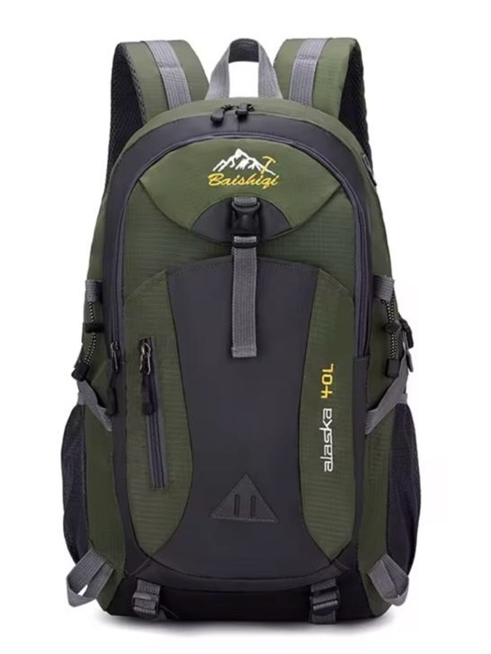 Baishigi Olive Green and Black Outdoor Backpack